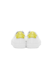 Givenchy White And Yellow Urban Street Leather Sneakers