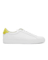 Givenchy White And Yellow Urban Street Leather Sneakers