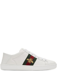 Gucci White Bee Ace Sneakers