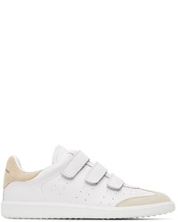 Isabel Marant White Beige Leather Beth Low Sneakers