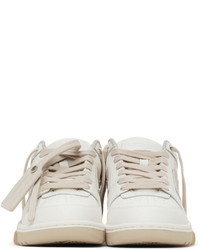 Off-White White Beige Out Of Office Sneakers