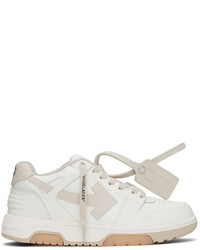 Off-White White Beige Out Of Office Sneakers