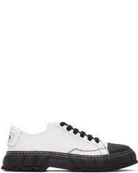 Viron White Black Apple Leather 1968 Contrast Sneakers