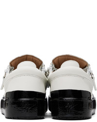 Giuseppe Zanotti White Black Frankie Match Sneakers