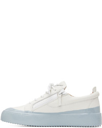 Giuseppe Zanotti White Blue Frankie Match Sneakers