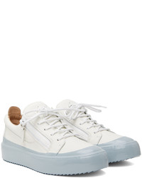 Giuseppe Zanotti White Blue Frankie Match Sneakers