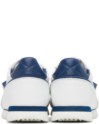 Valentino Garavani White Blue Stud Around Sneakers