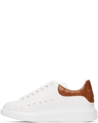 Alexander McQueen White Brown Oversized Sneakers