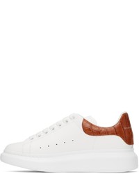 Alexander McQueen White Brown Oversized Sneakers