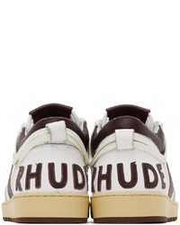 Rhude White Brown Rhecess Low Sneakers