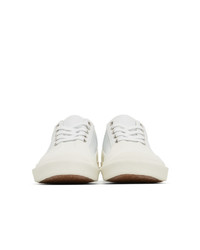 Dries Van Noten White Calfskin Low Top Sneakers