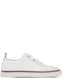 Thom Browne White Calfskin Sneakers