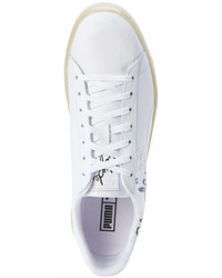 Puma White Clyde Signature Low Top Sneakers