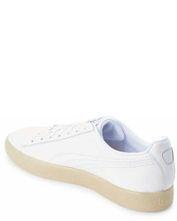 Puma White Clyde Signature Low Top Sneakers