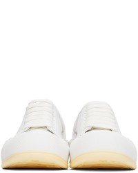 Alexander McQueen White Deck Lace Up Plimsoll Sneakers