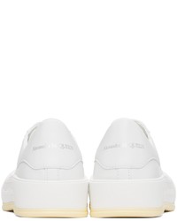 Alexander McQueen White Deck Lace Up Plimsoll Sneakers