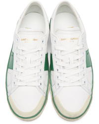 Saint Laurent White Distressed Sl37 Court Classic Sneakers