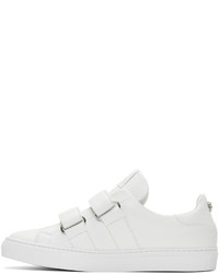 Versace White Double Strap Medusa Sneakers