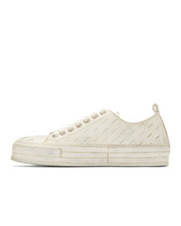 Ann Demeulemeester White Downey Washed Sneakers