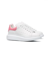 Alexander McQueen White Exaggerated Sole Leather Sneakers