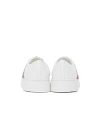 Miu Miu White Glitter Sneakers