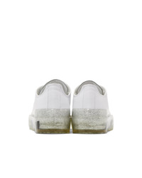 MSGM White Glitter Sole Floating Sneakers
