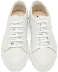 Acne Studios White Grained Leather Adrian Sneakers