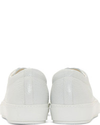 Acne Studios White Grained Leather Adrian Sneakers