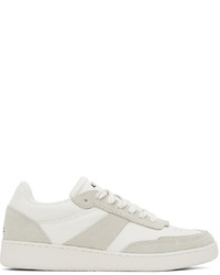 A.P.C. White Gray Plain Sneakers
