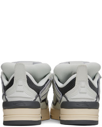 Li-Ning White Gray Wave Golden Sneakers
