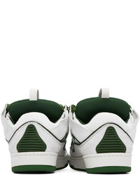Lanvin White Green Curb Sneakers