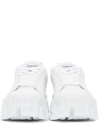 Versace White Green Labyrinth Sneakers