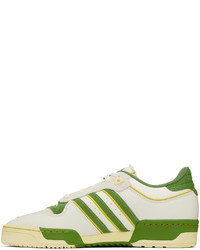 adidas Originals White Green Rivalry Low 86 Sneakers
