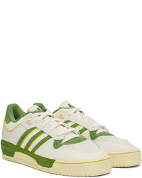 adidas Originals White Green Rivalry Low 86 Sneakers