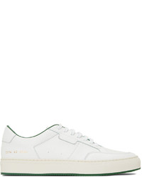 Common Projects White Green Tennis Low Sneakers