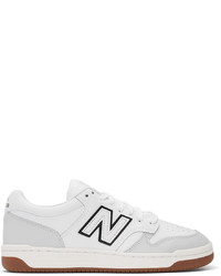 New Balance White Grey Bb480 Sneakers