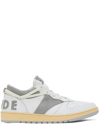 Rhude White Grey Rhecess Low Sneakers