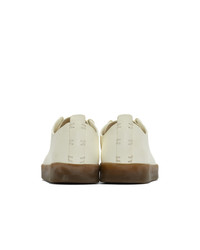 Feit White Hand Sewn Latex Low Sneakers