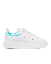 Alexander McQueen White Holographic Oversized Sneakers