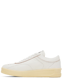 Jil Sander White Lace Up Sneakers