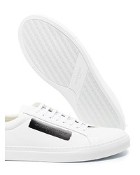 Givenchy White Latex Logo Leather Sneakers