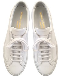 Common Projects White Leather Achilles Original Low Top Sneakers