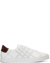 Burberry White Leather Albert Sneakers