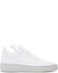 Filling Pieces White Leather Cleo Sneakers