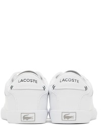 Lacoste White Leather Court Master Trainer Sneakers