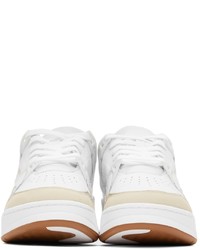 Lacoste White Leather Court Slam Sneakers