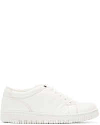 Christian Peau White Leather Cp Low Cut Sneakers