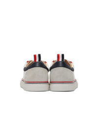 Thom Browne White Leather Cupsole Sneakers