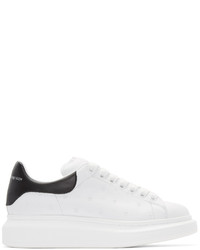 Alexander McQueen White Leather Embossed Sneakers