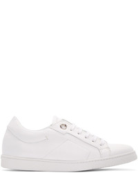 Calvin Klein Collection White Leather Eyelet Sneakers